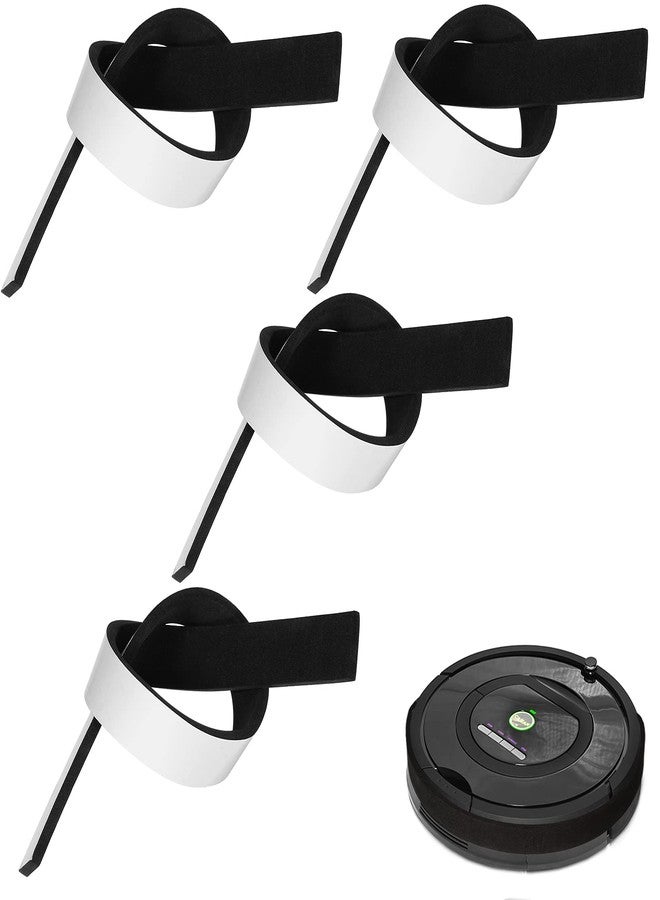 Outus 4 Pieces Robot Vacuum Bumper Soft Bumper Sweeping Robot Protector Black Sweeping Cover for Furniture Vacuum Cleaner Home Office Restaurant Applications - Image 1